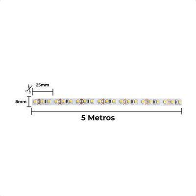 Fita De Led 12w 120 Leds/m 12v Blumenau Com 50 Metros 3000k Quente