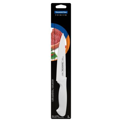 Faca Utility Tramontina Premium com Lamina em Aço Inox e Cabo de Polipropileno Branco 6"