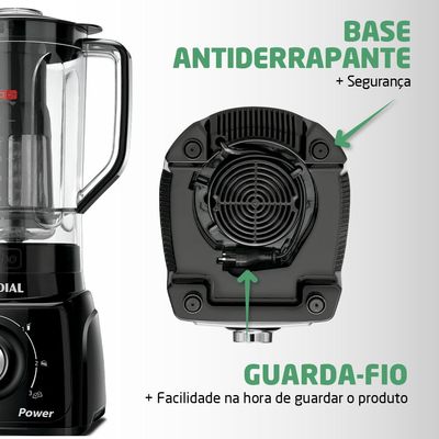 Liquidificador com Filtro Mondial L99 FB 500W 2.2L Preto 127V 127V