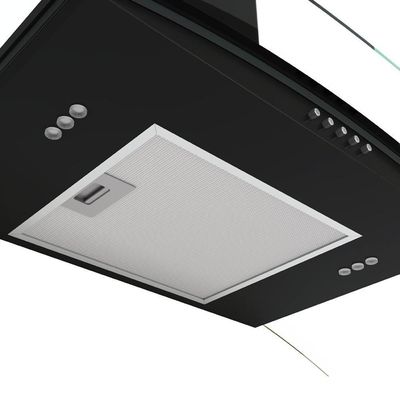 Coifa Fogatti De Parede Clean Vidro Curvo Black 75cm Preto 110V