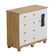 Cômoda 1 Porta 4 Gavetas Luna - Moveis Peroba Amendoa-branco