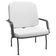 Cadeira De Escritório Recepção Com Braço Fixa Preta Magno P03 Vinil Branco - Lyam Decor