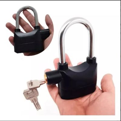 Cadeado Alarme Sensor 2 Em 1 Movimento Anti Roubo Sirene 110db Haste Longo Curto Moto Portao Carro