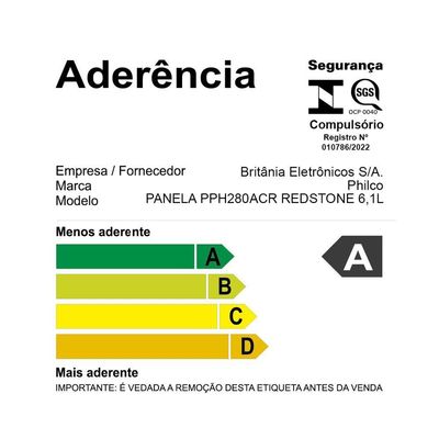 Panela Philco PPH280ACR Redstone Com Tampa De Vidro 6,1L