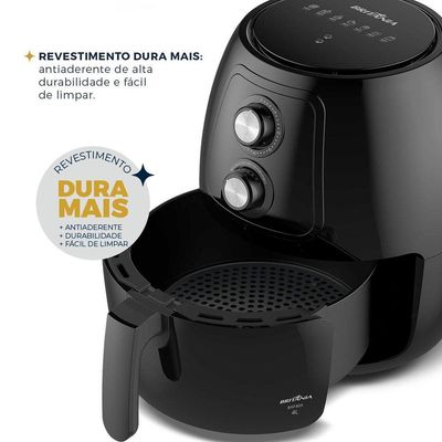 Air Fryer Britânia 4L Sem Óleo 1500W Antiaderente BAF40A 110V