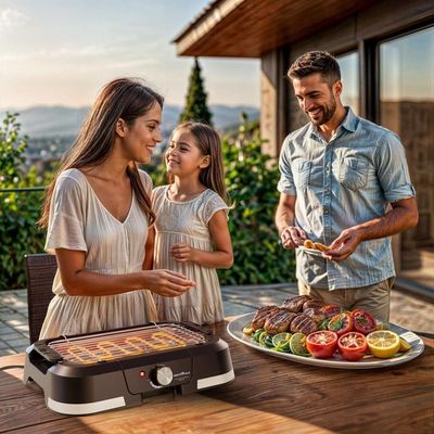 Churrasqueira Elétrica Britânia 1500W Menos Fumaça BCQ10A 110V