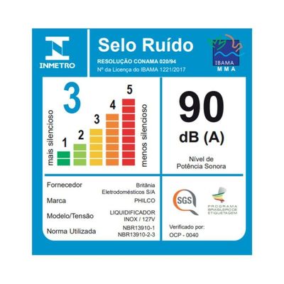 Liquidificador Philco Inox Filter 900W Preto 110V