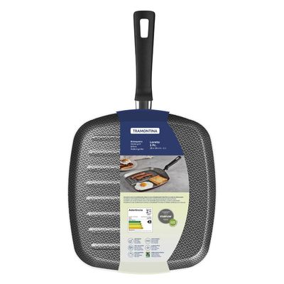 Bistequeira Tramontina Loreto em Alumínio com Revestimento Interno Antiaderente Starflon Max e Exterior Siliconado Verme