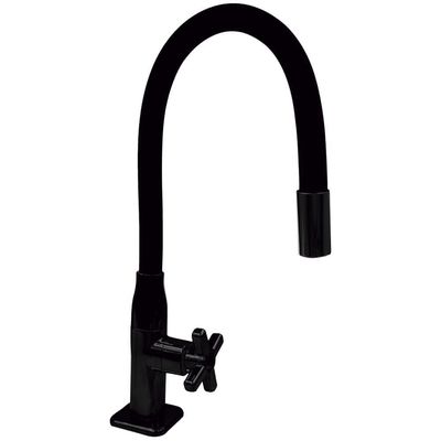 Torneira Para Cozinha Com 1-4 De Volta Com Tubo Preto De Mesa - 774337 - Stoc