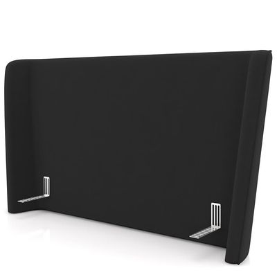 Cabeceira Cama Box King 195cm Nilo P05 Veludo Preto - Lyam Decor