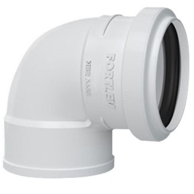 Joelho 90 Esgoto Com Anel 40mm - 11490404 - Fortlev Joelho 90 Esgoto 40mm C-anel