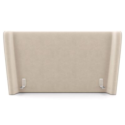 Cabeceira Cama Box King 195cm Nilo P05 Veludo Bege - Lyam Decor