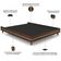 Cabeceira Casal Nilo 140cm Com Cama Pés Madeira Suném P05 Couríssimo Marrom Bouclê Cru - Lyam Decor