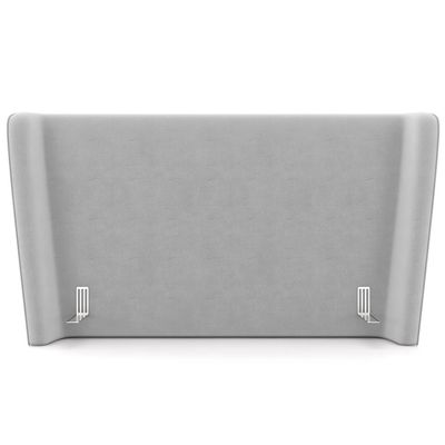 Cabeceira Cama Box Queen 160cm Nilo P05 Veludo Cinza - Lyam Decor