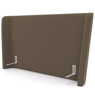 Cabeceira Cama Box Queen 160cm Nilo P05 Veludo Marrom - Lyam Decor