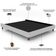 Cabeceira Casal Nilo 140cm Com Cama Pés Madeira Suném P05 Linho Cinza Claro - Lyam Decor