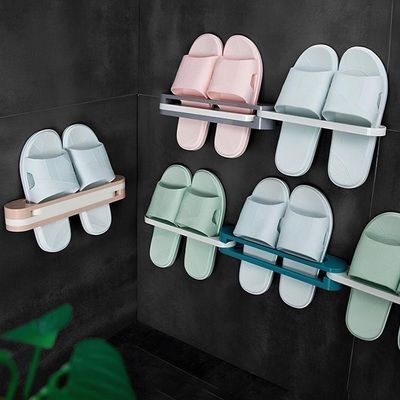 Suporte De Parede Multiuso Para Toalhas Sapatos Chinelos Rosa