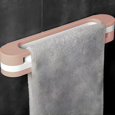 Suporte De Parede Multiuso Para Toalhas Sapatos Chinelos Rosa
