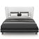 Cabeceira Casal Nilo 160cm Com Cama Pés Madeira Suném P05 Couríssimo Preto Bouclê Cru  - Lyam Decor