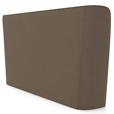 Cabeceira Cama Box Casal 140cm Nilo P05 Veludo Marrom - Lyam Decor