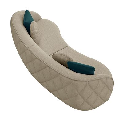 Sofá 4 Lugares Para Sala Living Olimpo 318 cm M03 Linho Bege - Lyam Decor
