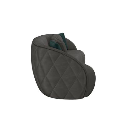 Sofá 4 Lugares Para Sala Living Olimpo 318 cm M03 Veludo Cinza Claro - Lyam Decor