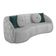 Sofá 3 Lugares Para Sala Living Olimpo 240 cm M03 Veludo Cinza Claro - Lyam Decor