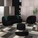 Sofá 3 Lugares Para Sala Living Olimpo 288 cm M03 Veludo Preto - Lyam Decor