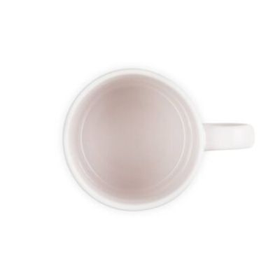 CANECA LE CREUSET JARDIN 350ML EM CERAMICA COM RELEVO SHELL PINK 80042357770003