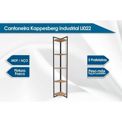 Prateleira Decorativa Quarto Bebê Industrial Li022 Canela-branco - Kappesberg