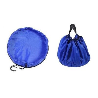 Saco Tapete Organizador Brinquedos Lego Portátil Vira Bolsa Infantil Mini Crianças Bebê Multiuso Azul