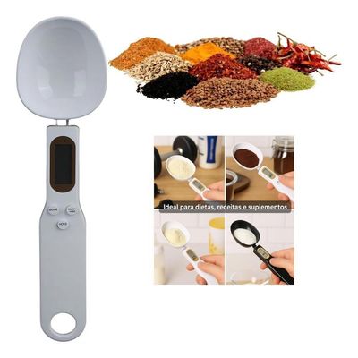 Colher Balança Dosadora Multifuncional Medidor Automático Alimentos 500gr Lcd Dieta Precisão 500 Gramas Eletrônico
