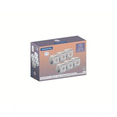 Jogo De Argolas Para Guardanapo Tramontina Luce Aço Inox 6 Peças