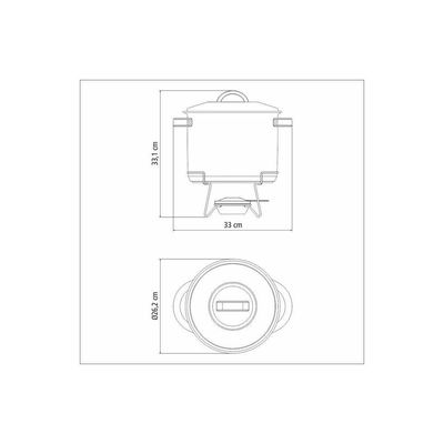 Rechaud Tramontina Solar Aço Inox Com Fogareiro E Tampa 7,8 Litros