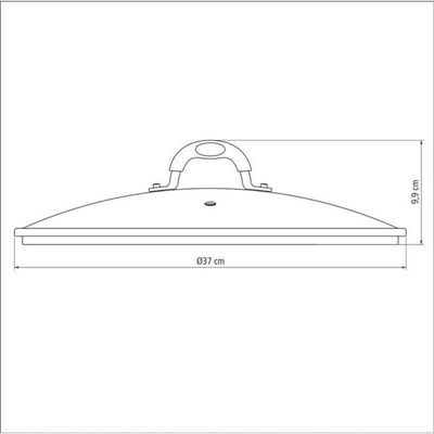 Tampa Tramontina Mônaco Em Vidro Alça Aço Inox 36cm