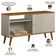 Rack Para Sala De Estar Tv 50 Pol 120cm Pés Palito Odem L05 Nature Off White - Lyam Decor