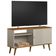Rack Para Sala De Estar Tv 50 Pol 120cm Pés Palito Odem L05 Nature Off White - Lyam Decor