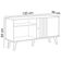 Rack Para Sala De Estar Tv 50 Pol 120cm Pés Palito Odem L05 Nature Off White - Lyam Decor