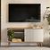 Rack Para Sala De Estar Tv 50 Pol 120cm Pés Palito Odem L05 Nature Off White - Lyam Decor
