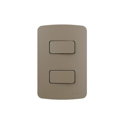 Interruptor Simples Duplo Margirius B3 Colors 10a Com Placa 4x2 Argila