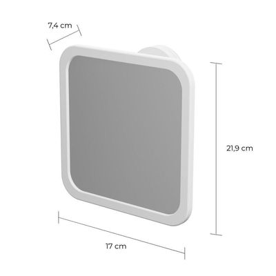 Espelho 17x7,4x21,9cm Com Adesivo Branco - Ad-esp*br - Astra Espelho 17x7,4x21,9cm C- Adesivo Branco Ad-esp*br Astra