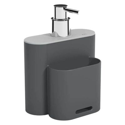 Dispenser Flat Cinza 500ml - 17002-0832 - Coza Dispenser Flat Cinza 500ml - 17002-0832 - Coza