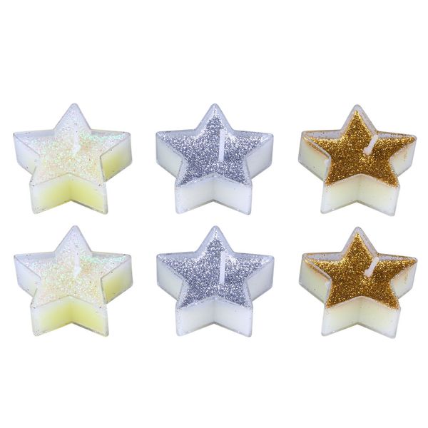 Kit de Velas Cazza Star Glitter 6 Peças