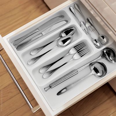Porta Talher Arthi Extensível em Plástico Branco