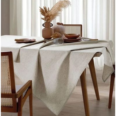 Toalha Mesa Quadrada 200x200cm Linhares Natural Dohler