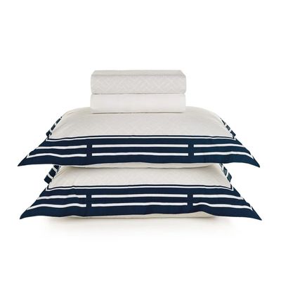 Jogo Cama Casal 4 Pcs Algodão 200 Fios Barcelos Karsten