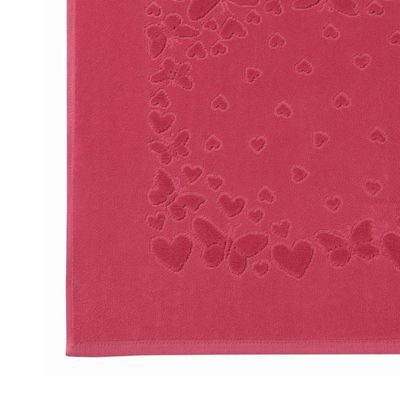 Toalha Piso Romance 70x50cm Dohler Cereja