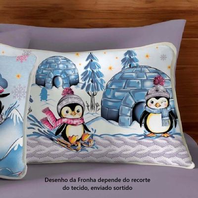 Jogo Cama Solteiro 2 pecas Malha Vivaldi Pinguins Sul Brasil