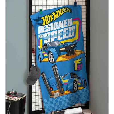 Toalha Banho Infantil Felpudo 70x115cm Hot Wheels 16 Dohler