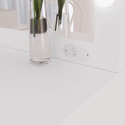 Penteadeira Camarim Compacta 3 Gavetas Branco Tecno Mobili